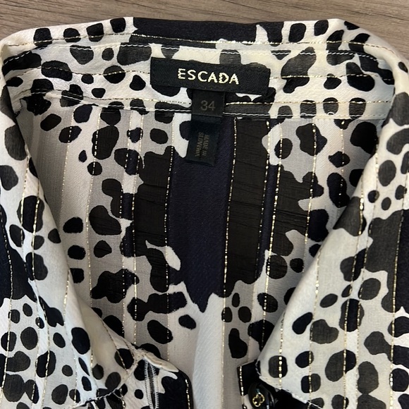 ESCADA SILK BUTTON DOWN TOP SIZE 4 - Picture 10 of 15